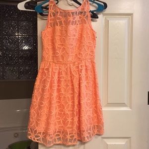 BB Dakota Orange flower embroider sleeveless dress
